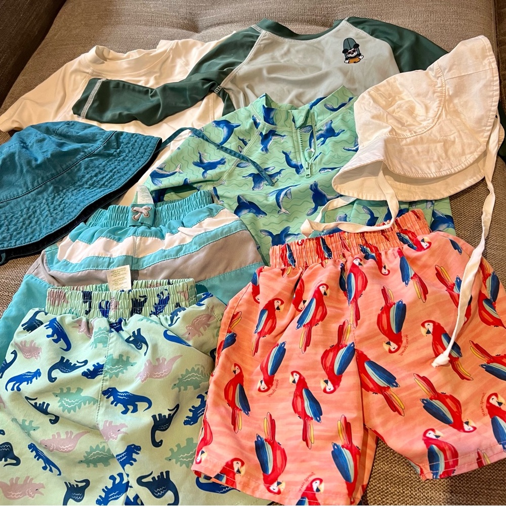 18 month summer bundle: 10 pcs swim, rashguard